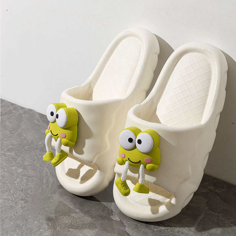 Jean – Soft Women's Slippers with Cartoon Frog