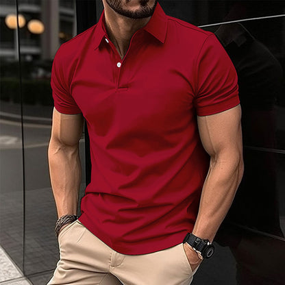 Roger – Short-Sleeve Men's Polo Shirt in Solid Colors