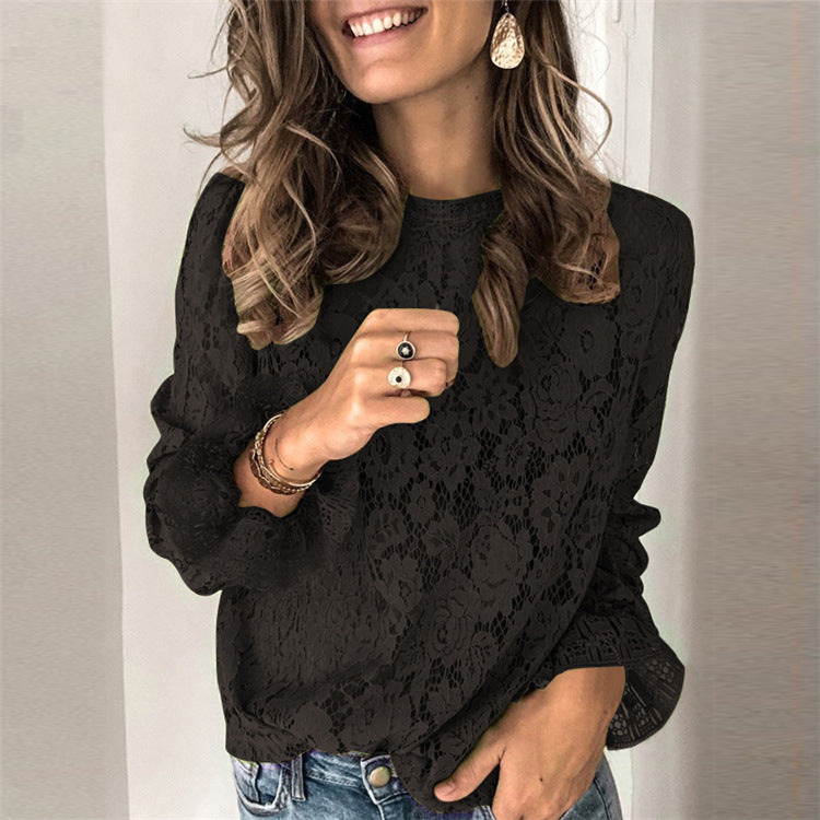 Catherine – Elegant High Lace Blouse