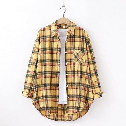 Hayley – Checkered Women's Blouse with Relaxed Fit