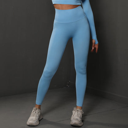 Amy – High-Waisted Seamless Yoga Pants in Solid Colors