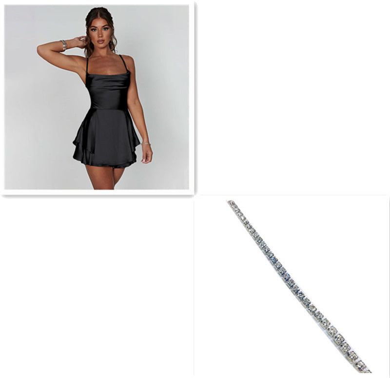 Phoebe – Elegant Satin Slip Dress with Open Back