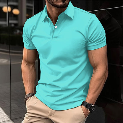 Roger – Short-Sleeve Men's Polo Shirt in Solid Colors