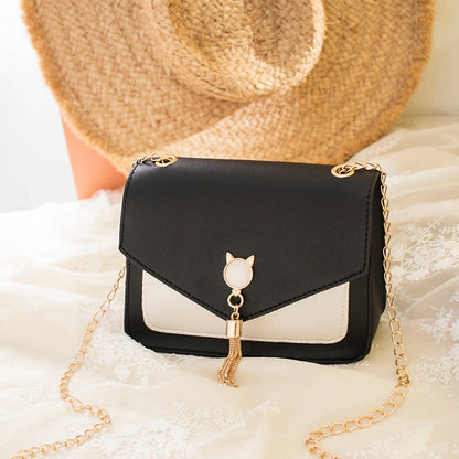 Emily – Small Crossbody Bag with Cute Cat Tassel and Chain