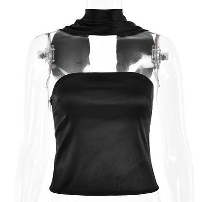 Ruth – Elegant Strapless Top with Asymmetrical Cut