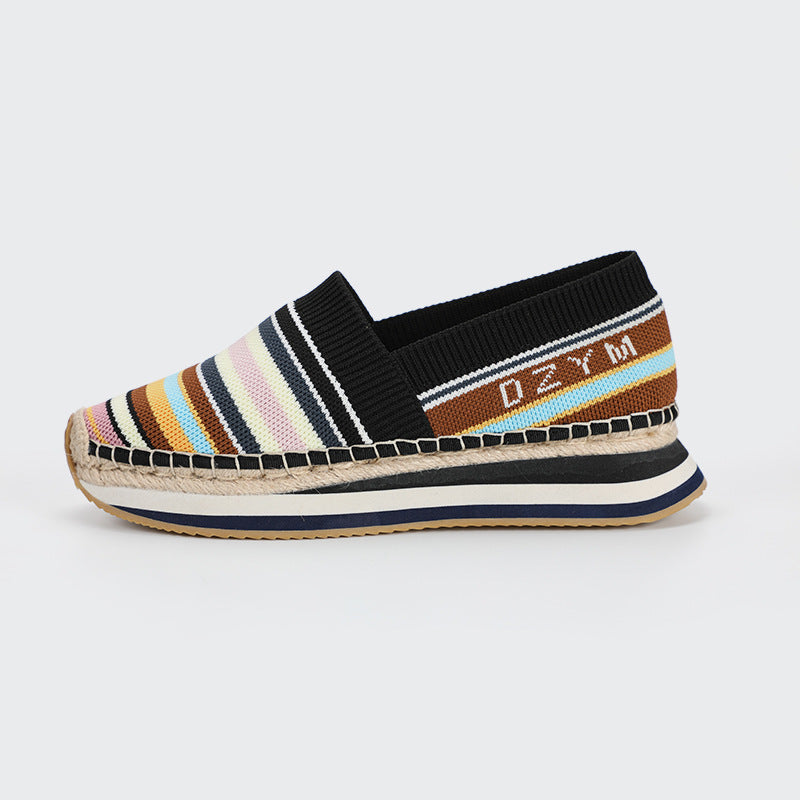 Louise – Stylish Women's Shoes in Cotton and Linen Korean Style