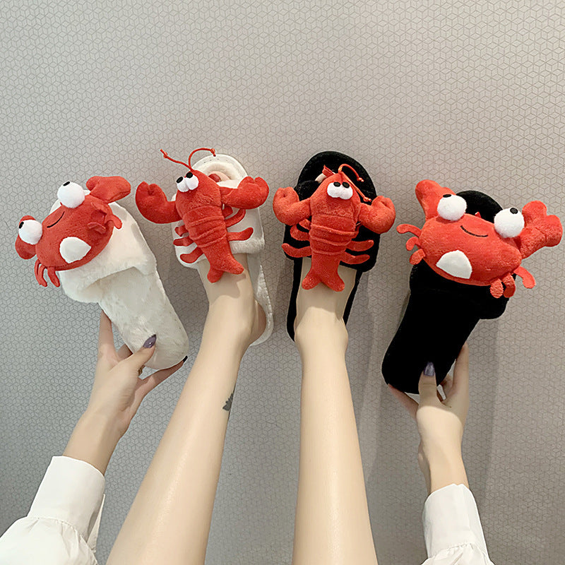 Rose – Fashionable Cotton Slippers with Crab Design