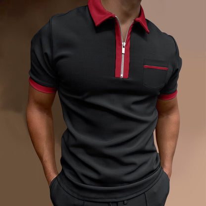 Elliot – Stylish Men's Polo Shirt with Lapel Collar and Slim Fit