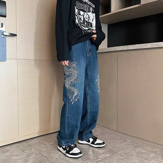 Grant – Loose Embroidered Jeans for Men