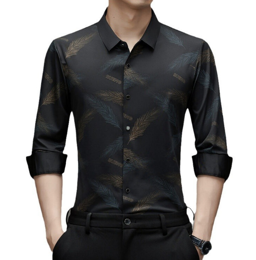 Norman – Long Sleeve Trend Shirt for Men, No Iron