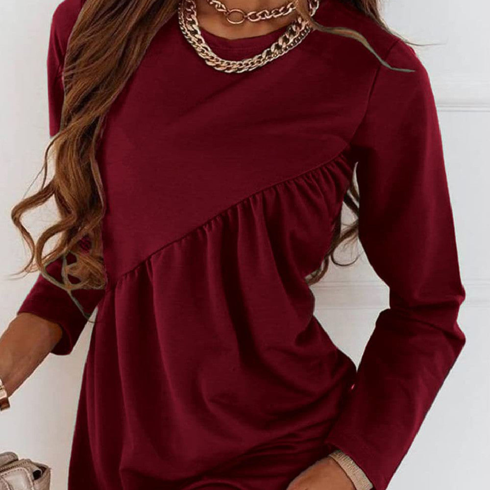 Lynda – Casual Women's Dress with Round Neckline