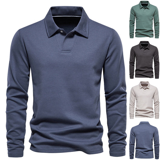 Martin – Long Sleeve Polo Shirt for Men in Solid Design