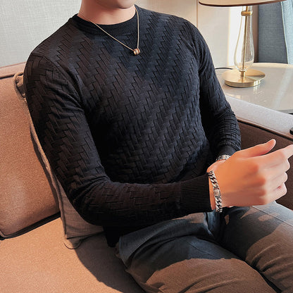 Leslie – Slim Fit Crew Neck Sweater in Breathable Knit