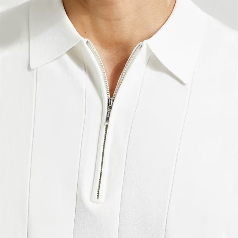 Jim – Short Sleeve Polo Shirt with Zipper