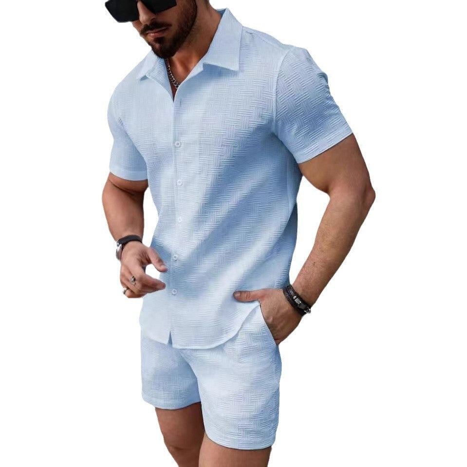 Craig – Short-Sleeve Men's Shirt with Sporty Shorts