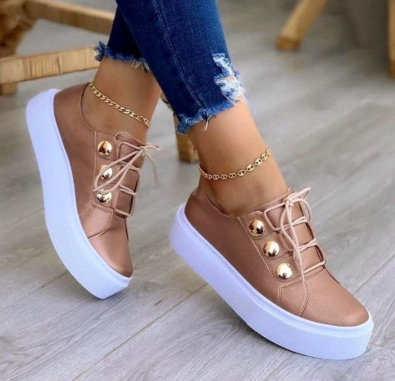 Ann – Women's Studded Lace-Up Shoes