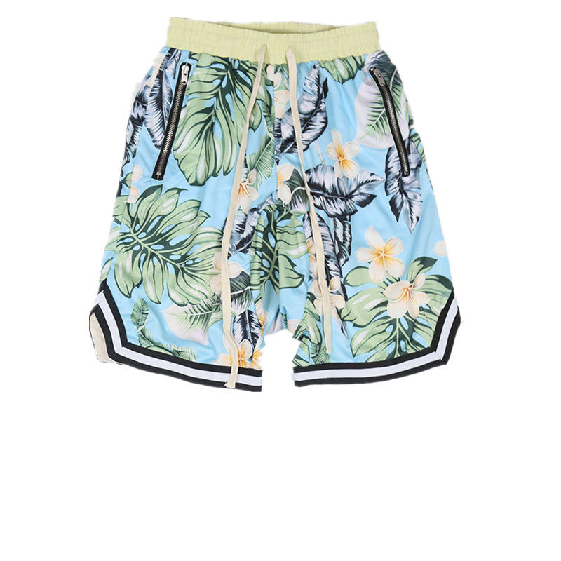 Elliott – Hip Hop Men's Beach Shorts in Hawaiian Style