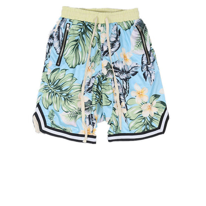 Elliott – Hip Hop Men's Beach Shorts in Hawaiian Style