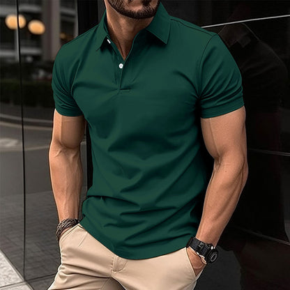 Roger – Short-Sleeve Men's Polo Shirt in Solid Colors
