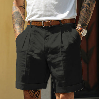 Trevor – Men's Pleated Straight-Leg Shorts