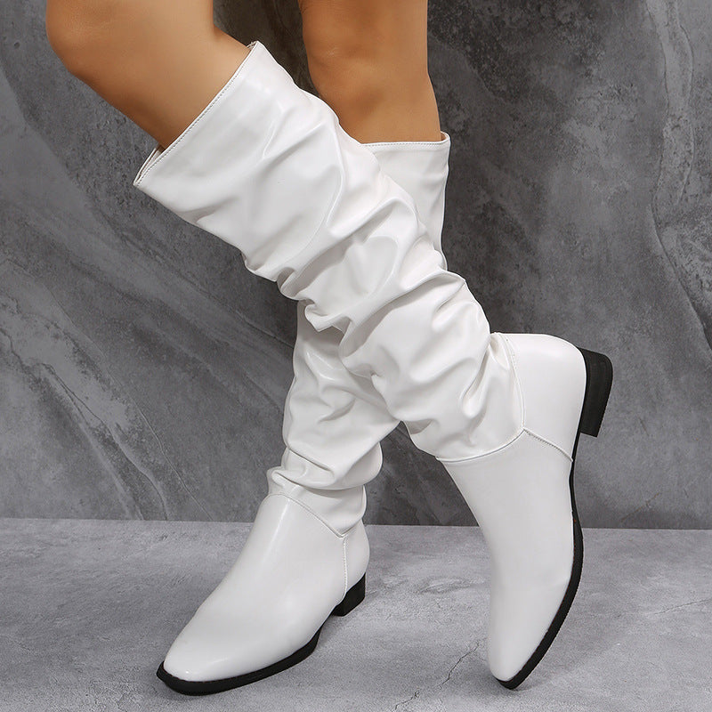 Amanda – White Pointed Toe Cowboy Boots