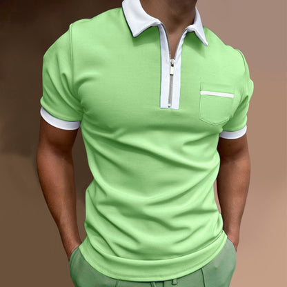 Elliot – Stylish Men's Polo Shirt with Lapel Collar and Slim Fit