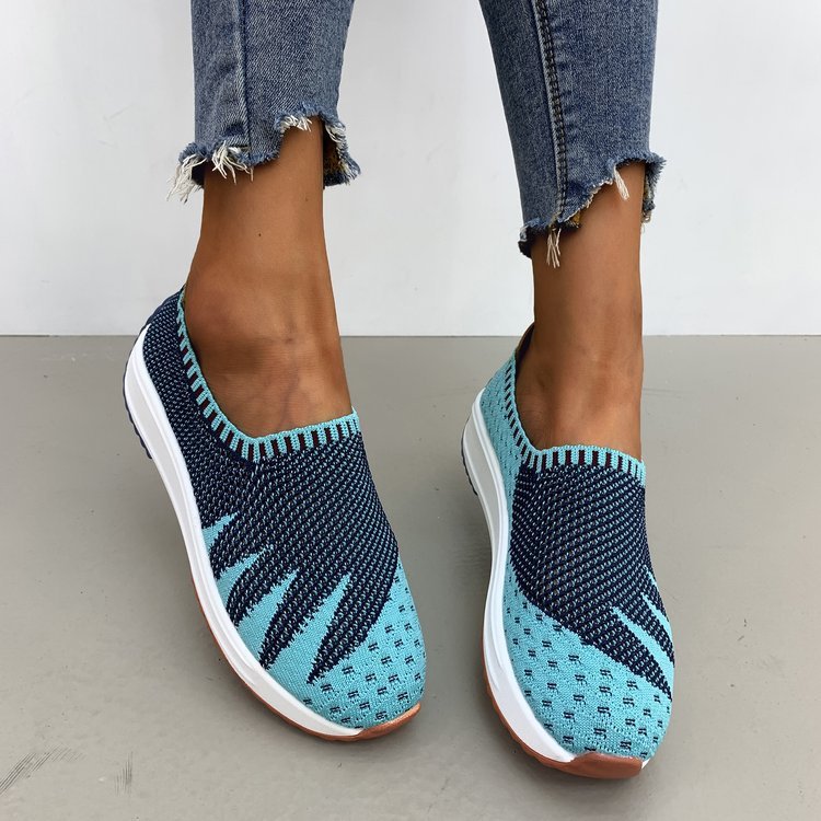 Denise – Breathable Flyknit Wedge Sneakers