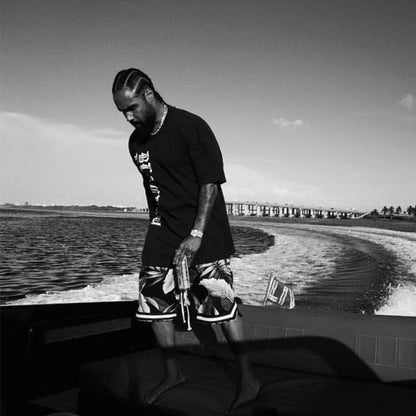 Elliott – Hip Hop Men's Beach Shorts in Hawaiian Style