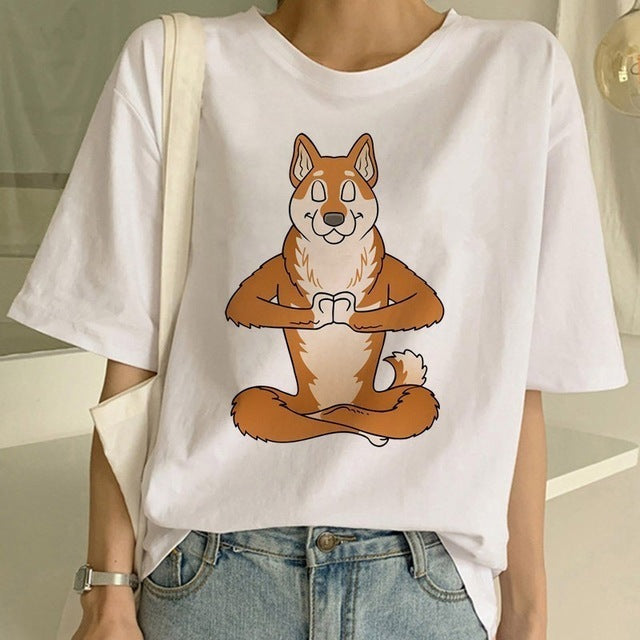 Louise – Fashion Shiba Inu Dog Crew Neck T-Shirt