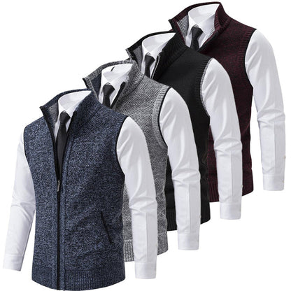 Albert – Men's Cardigan with Stand-Up Collar