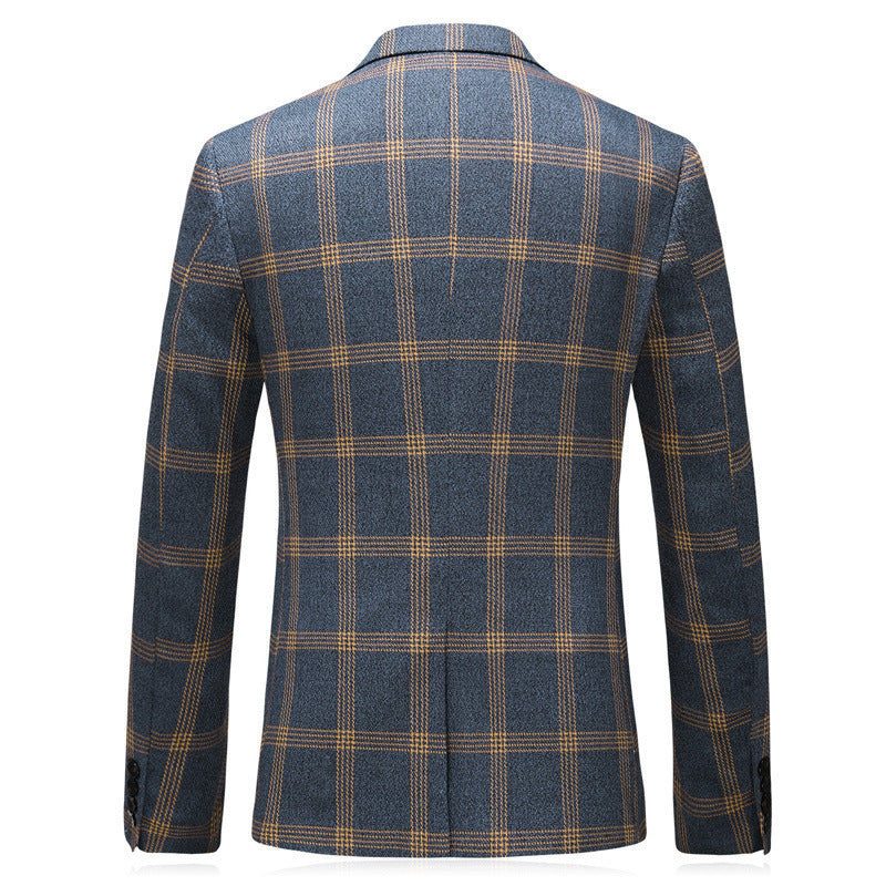 Rhys – Elegant Men's Suit with Check Pattern