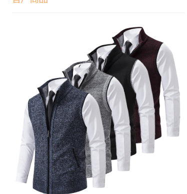 Albert – Men's Cardigan with Stand-Up Collar