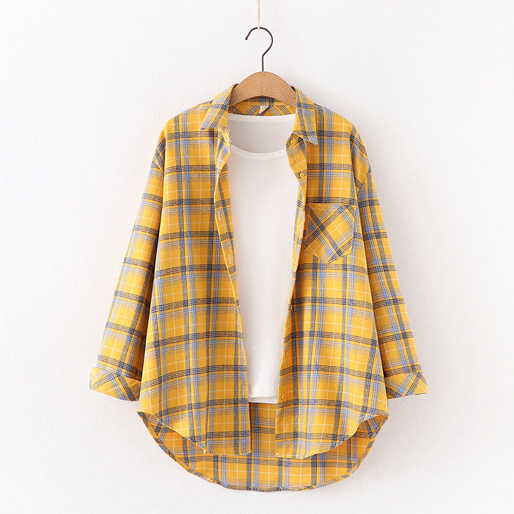 Hayley – Checkered Women's Blouse with Relaxed Fit
