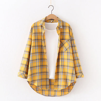 Hayley – Checkered Women's Blouse with Relaxed Fit