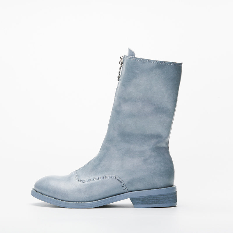Lily – Retro-Style Reversed Martin Boots for Women