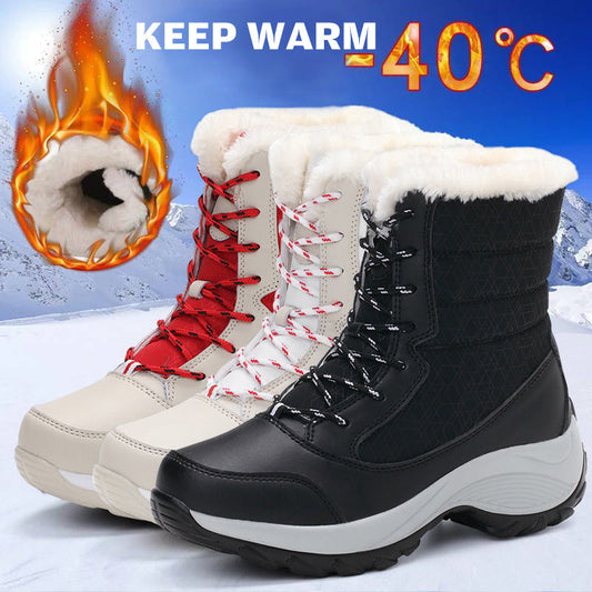 Kathleen – Warm Women's Snow Boots with Plush Lining