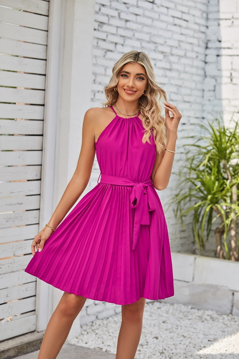 Amy – Strapless Pleated Summer Dress for Women