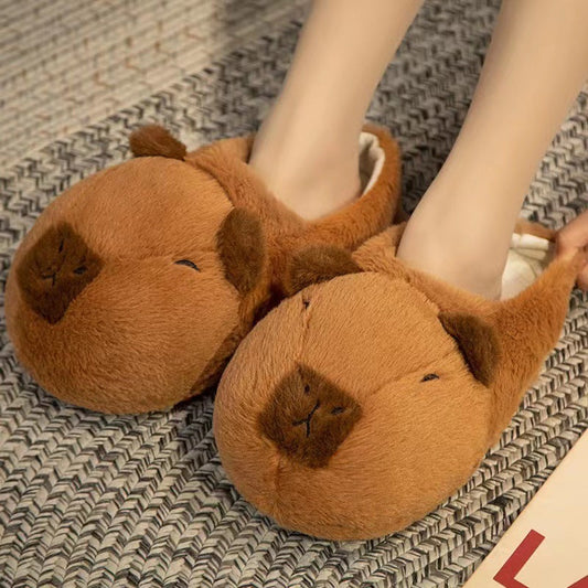 Robyn – Cozy Capybara Plush Slippers Made of Cotton