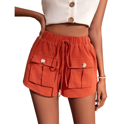 Natalie – Comfortable Summer Cargo Shorts with Pocket and Relaxed Drawstring