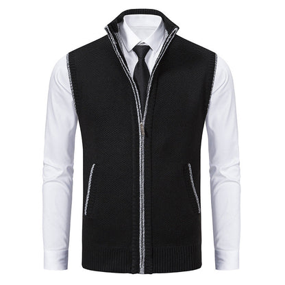 Albert – Men's Cardigan with Stand-Up Collar
