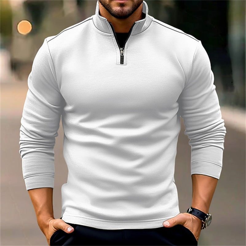 Raymond – Long-Sleeve Sport Polo Shirt with Zipper