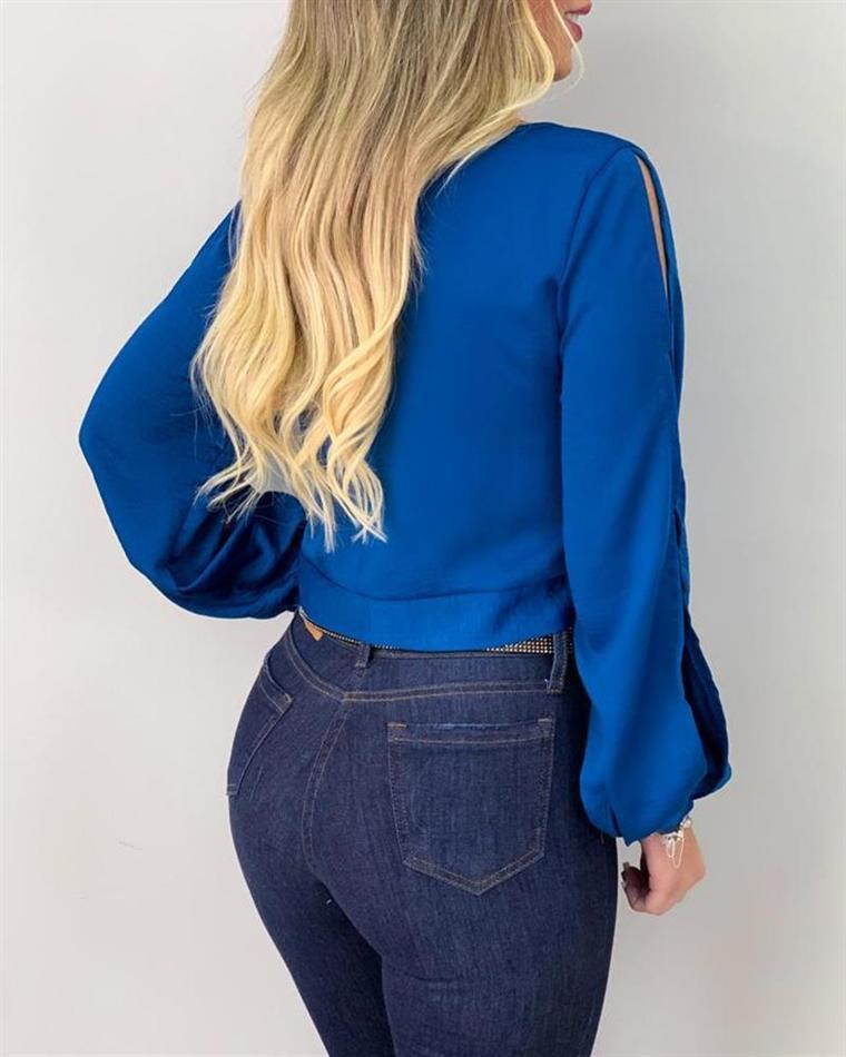 Nicole – Women's Top with Lacing and Cut-Out