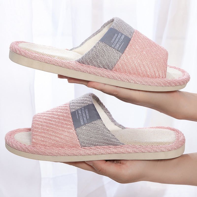 Jasmine – Linen Bedroom Slippers for Women