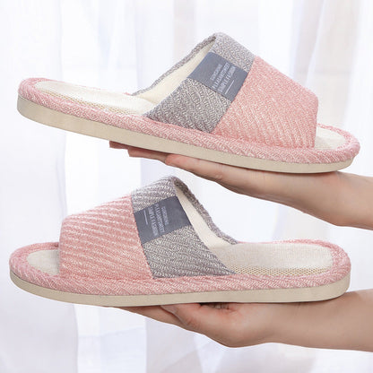 Jasmine – Linen Bedroom Slippers for Women
