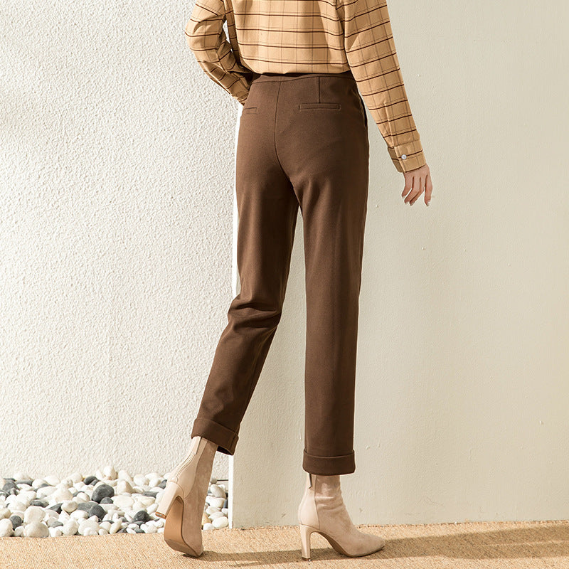 Leah – High-Waisted Straight Casual Pants for Fall and Winter