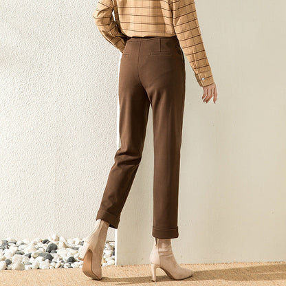 Leah – High-Waisted Straight Casual Pants for Fall and Winter