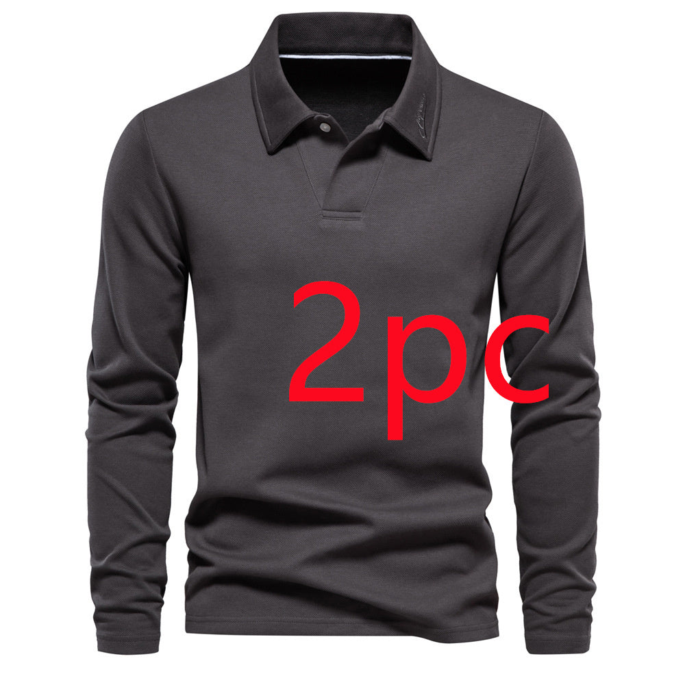 Martin – Long Sleeve Polo Shirt for Men in Solid Design