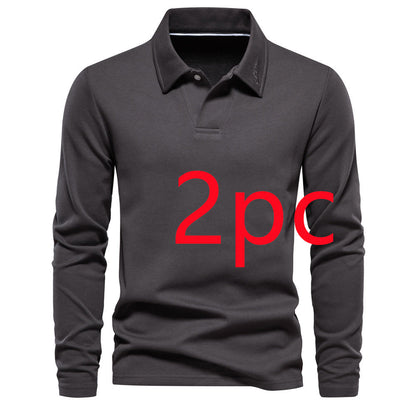 Martin – Long Sleeve Polo Shirt for Men in Solid Design