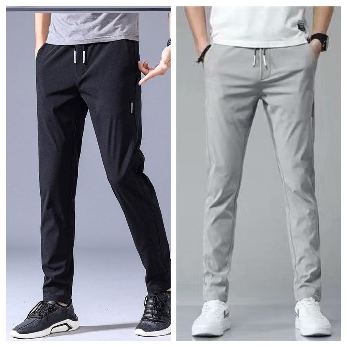 Nick – Casual Men's Sweatpants with Drawstring in Korean Style