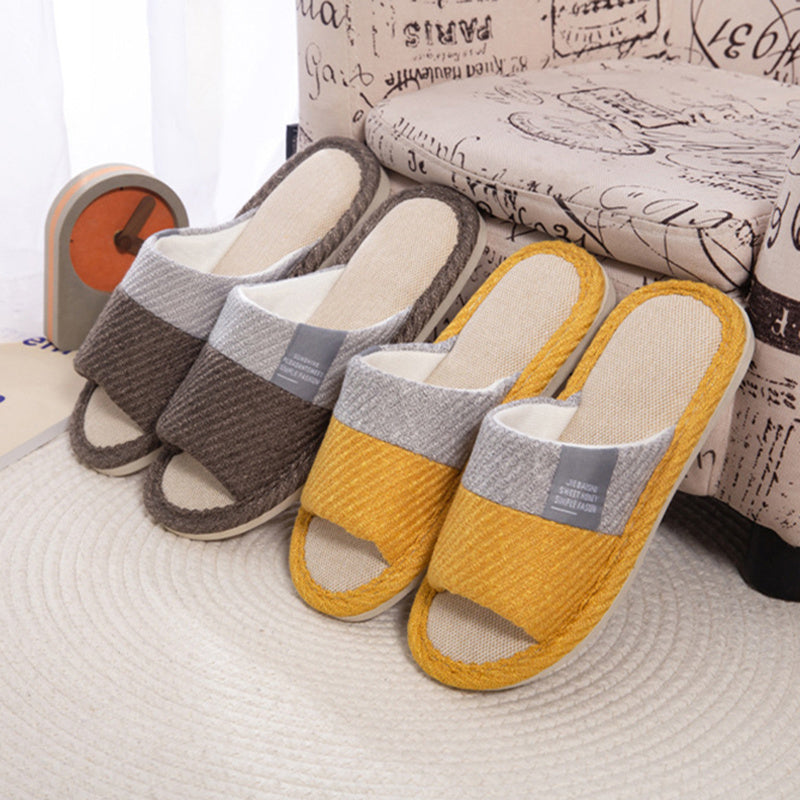 Jasmine – Linen Bedroom Slippers for Women